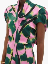 Thumbnail for your product : colville Tiger Tail Print Silk-crepe Dress - Green