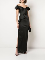 Thumbnail for your product : Marchesa Notte Off-The-Shoulder Fitted Gown