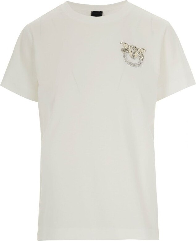 Pinko Logo Embellished Crewneck T-Shirt