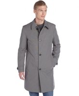 Thumbnail for your product : HUGO BOSS medium grey cotton blend rain coat