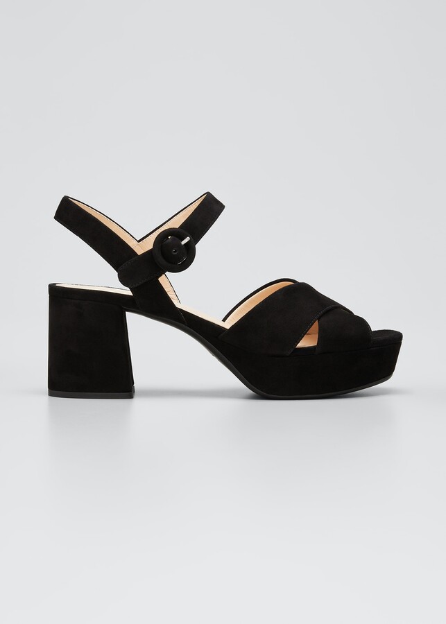 prada crisscross platform sandal