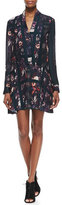 Thumbnail for your product : Thakoon Long-Sleeve Plaid & Floral-Print Dress