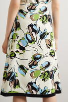 Thumbnail for your product : Marni Floral-print Crepe Skirt - White