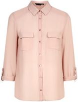 Thumbnail for your product : New Look Cream Long Sleeve Chiffon Shirt