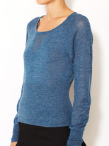 Thumbnail for your product : See by Chloe Crewneck Tonal Panel Sweater