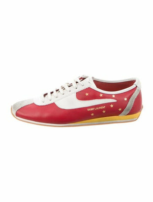Saint Laurent Jay Star Sneakers Red - ShopStyle