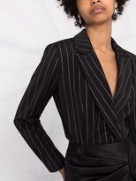 Thumbnail for your product : Manuel Ritz Pinstriped Bodysuit Shirt