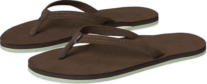 Hari Fields Women's Sandals Mocha/Mint : 9 M Leather
