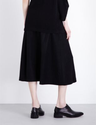 Y's YS Wrap wool-blend midi skirt