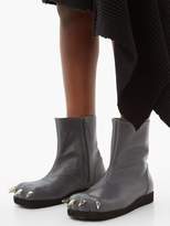 Thumbnail for your product : Charles Jeffrey Loverboy X Roker Lion Claw Leather Boots - Womens - Dark Grey