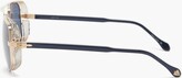 Thumbnail for your product : Matsuda Aviator Titanium Sunglasses - Blue Grey