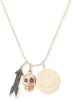 Thumbnail for your product : Sydney Evan Happy Trio Charm Necklace