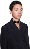 Thumbnail for your product : Gucci Patent bow tie choker with SquareG