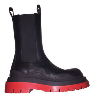 Bottega Veneta black Leather Ankle Boots