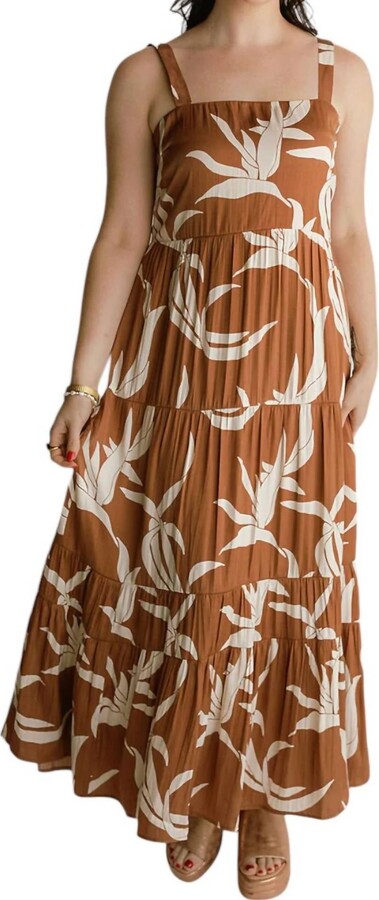 Watching Sunset Tiered Midi Dress In First Bloom