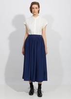 Thumbnail for your product : Blue Blue Japan Wavy Rayon Side Slit Gathered Skirt