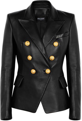black jacket with gold buttons