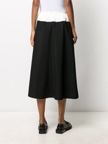 Thumbnail for your product : Sara Lanzi Two-Tone Flared Skirt