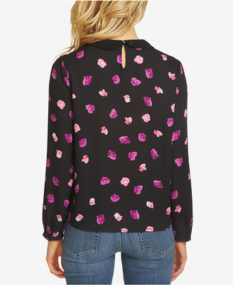 CeCe Collared Printed Blouse