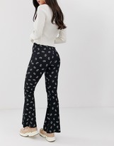 Thumbnail for your product : ASOS DESIGN Petite flare in shell print
