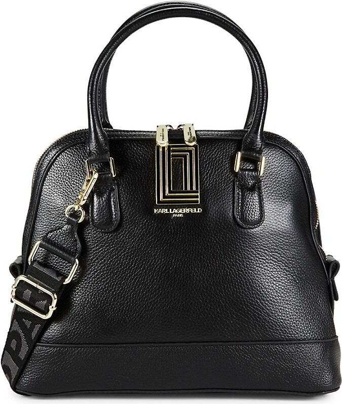 Karl Lagerfeld Paris Simone Textured Leather Top Handle Bag ShopStyle
