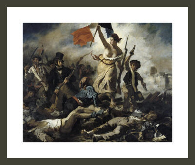 1000Museums Le 28 juillet 1830 : la Liberte guidant le peuple by Eugène Delacroix -Framed Giclee Print