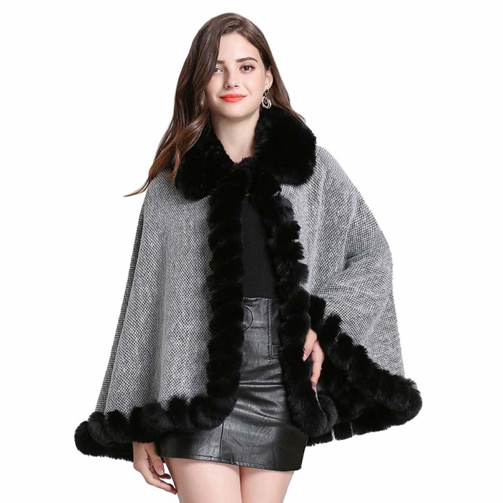 Women Spring Autumn Faux Fur Collar,HOMEBABY Short Poncho Cape Thin Stole Wrap Coat