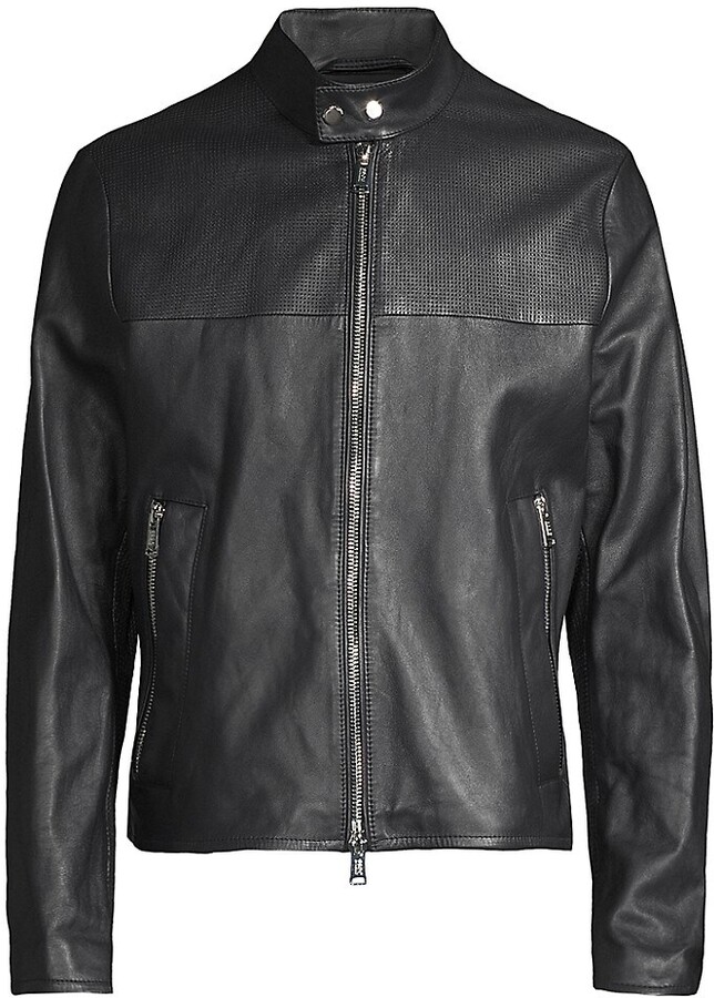 Leather Jacket Men Hugo | Shop the world's largest collection of fashion |  ShopStyle