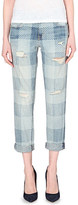 Thumbnail for your product : Current/Elliott Striped patchwork print jeans