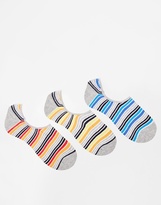 Thumbnail for your product : ASOS 3 Pack Liner Socks With Stripe