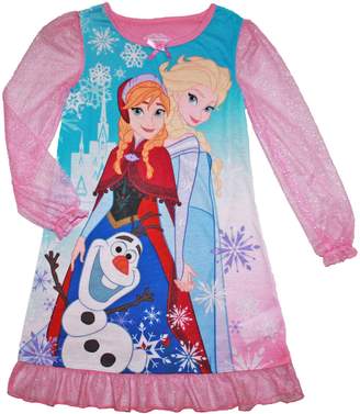 Disney Frozen Little Girls Anna, Elsa, Olaf Nightgown (S (6/6X))