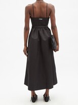 Thumbnail for your product : STAUD Sheffield Flared Nylon-gabardine Wrap Dress - Black