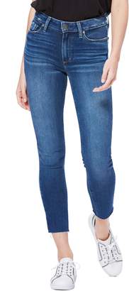 Paige Hoxton High Waist Raw Hem Crop Skinny Jeans