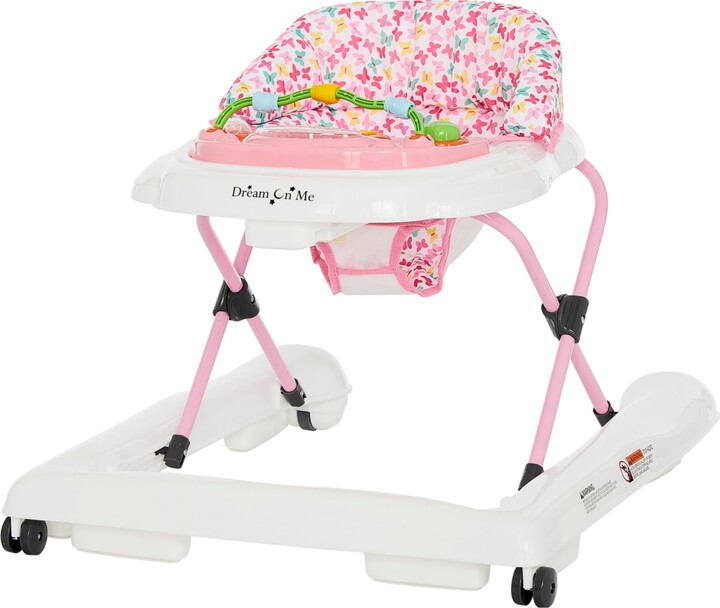 Dream On Me 2-in-1 Ava Baby Walker, Easy Convertible Baby Walker, Walk Behind, Height Adjustable Seat, Added Back Support, Detachable-Toy - Spring pin