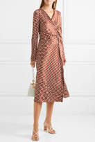Thumbnail for your product : Diane von Furstenberg Tilly Polka-dot Silk-satin Wrap Dress