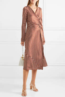 Diane von Furstenberg Tilly Polka-dot Silk-satin Wrap Dress
