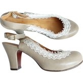 Thumbnail for your product : Chie Mihara Beige Leather Sandals