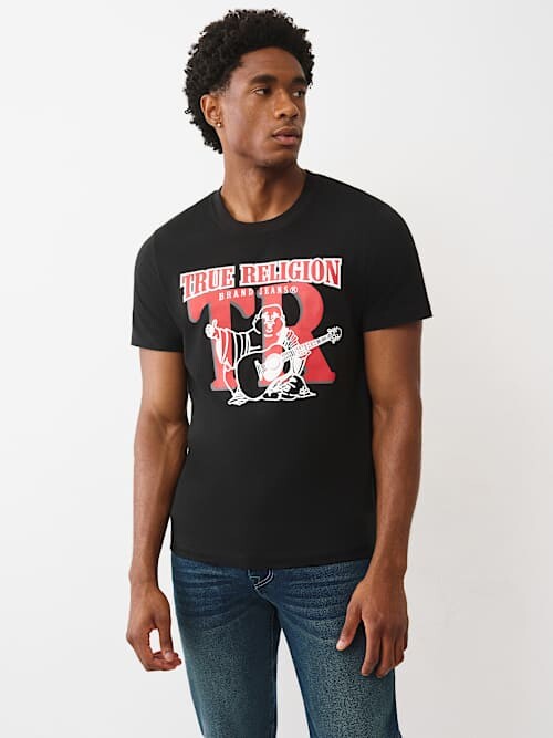 Buddha Logo Overlay Graphic T-Shirt