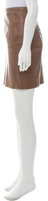 J. Mendel Mini Leather Skirt