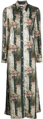813 Floral-Print Silk Dress