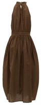 Thumbnail for your product : Marysia Swim Sea Urchin Halterneck Cotton-seersucker Dress - Dark Brown