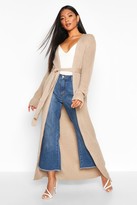 Thumbnail for your product : boohoo Oversized Belted Knitted Cardigan