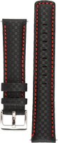 Thumbnail for your product : Signature Carbon watch band. Replacement watch strap. Genuine leather. Silver Buckle