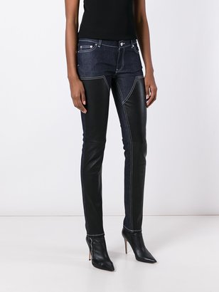Givenchy panelled biker skinny jeans