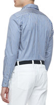 Thumbnail for your product : Ermenegildo Zegna Multi-Stripe Dress Shirt, Turquoise