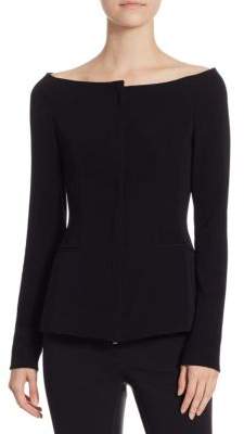 Theory Zip Off-the-Shoulder Jacket
