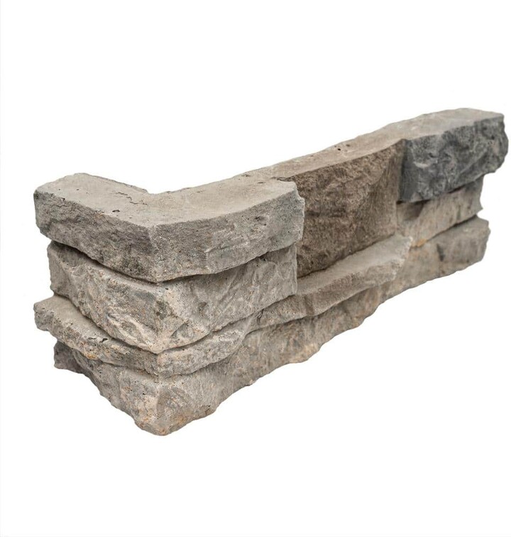 MSI Terrana Ashbury Shadow 4 in. x 12 in. Concrete Ledger Corner Tile (4.5 sq. ft./Case)