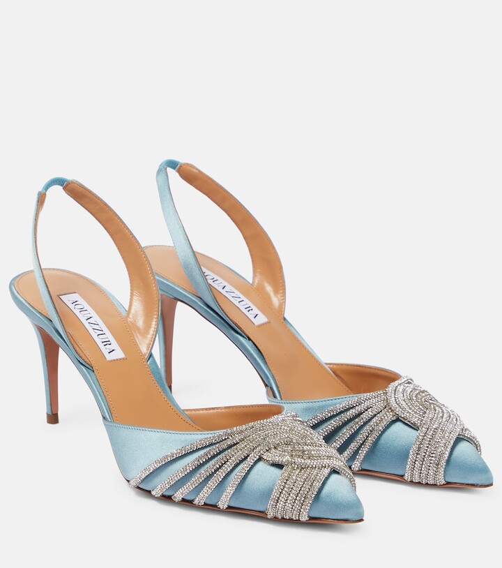 quassin embellished slingback pumps