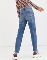 Thumbnail for your product : Miss Selfridge mom jeans in mid wash