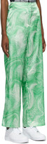 Thumbnail for your product : Opening Ceremony Green Allover Marble Trousers